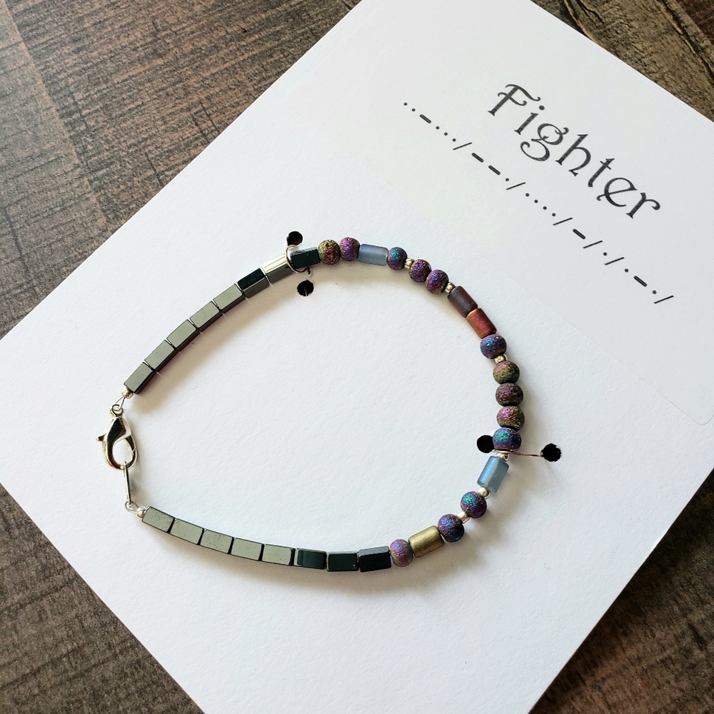 Artisan Made Morse Code Bracelet  NWT - Picture 2 of 3